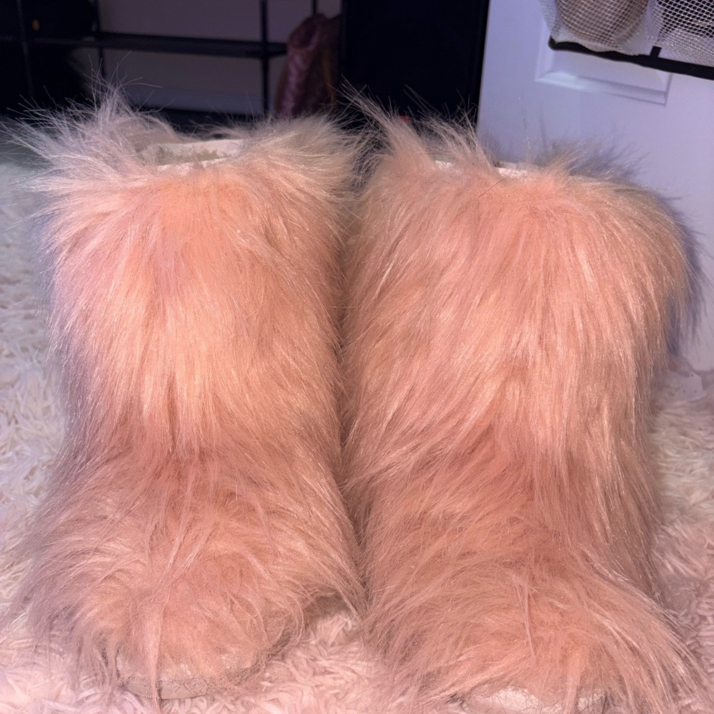 BearPaw Blush Faux Fur Boots